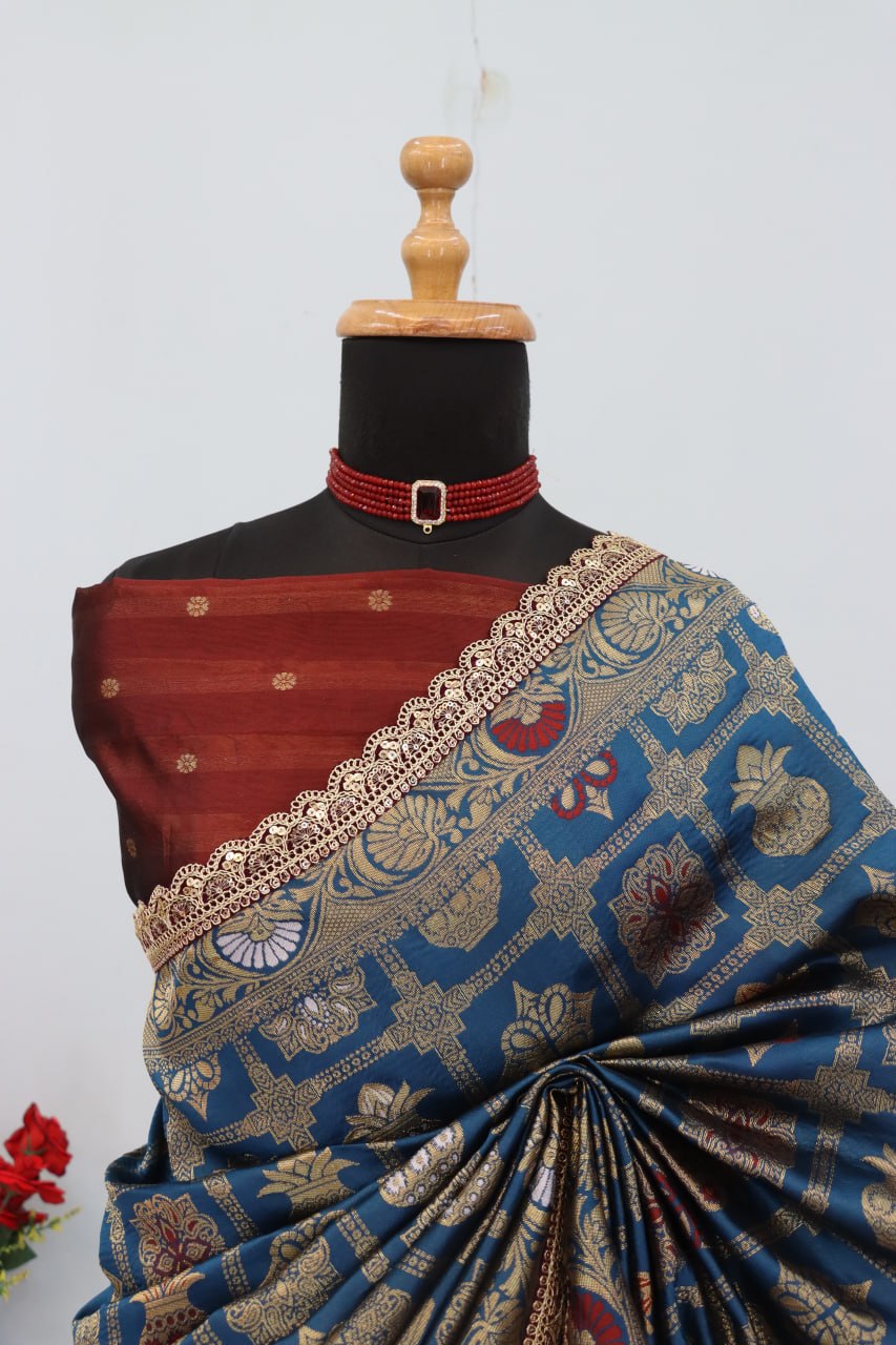 Latest Banarasi Silk Saree Blouse
