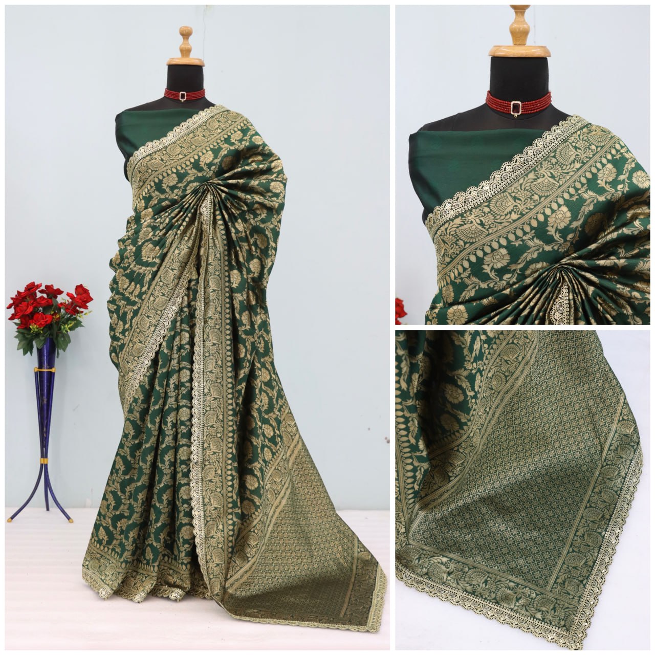 Latest Banarasi Silk Saree Blouse