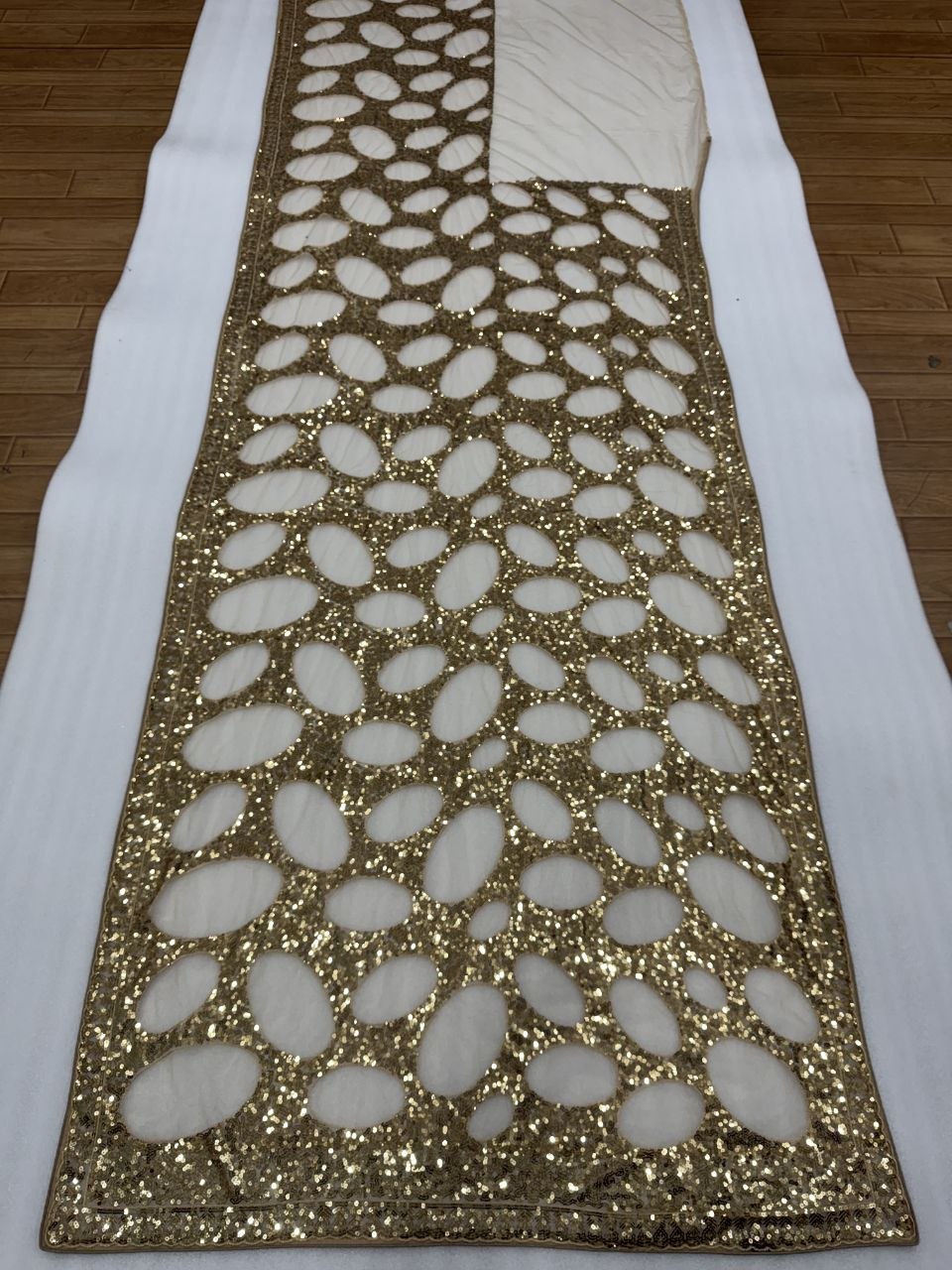 Heavy Butterfly Net Saree with 5MM Multi Sequins Embroidery Work