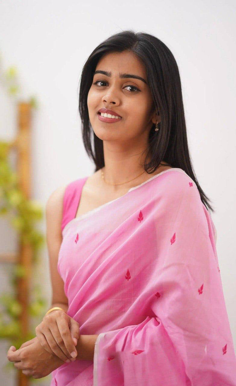 Linen Cotton Weaving Saree Blouse