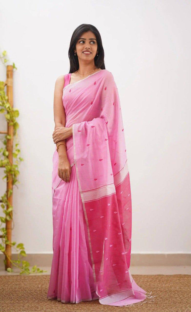Linen Cotton Weaving Saree Blouse