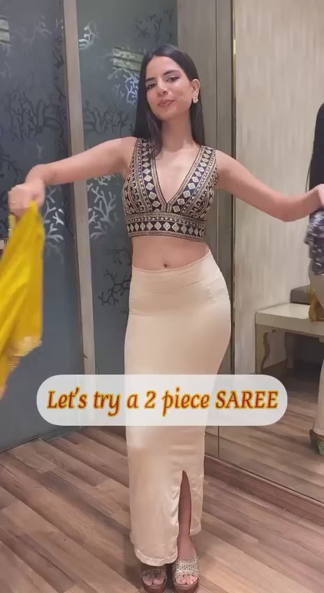 118. Designer saree / 2 Piece wedding saree - YouTube