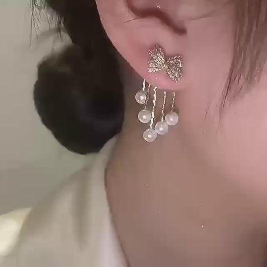 Latest Designer unique Diamond drop pearl Earring