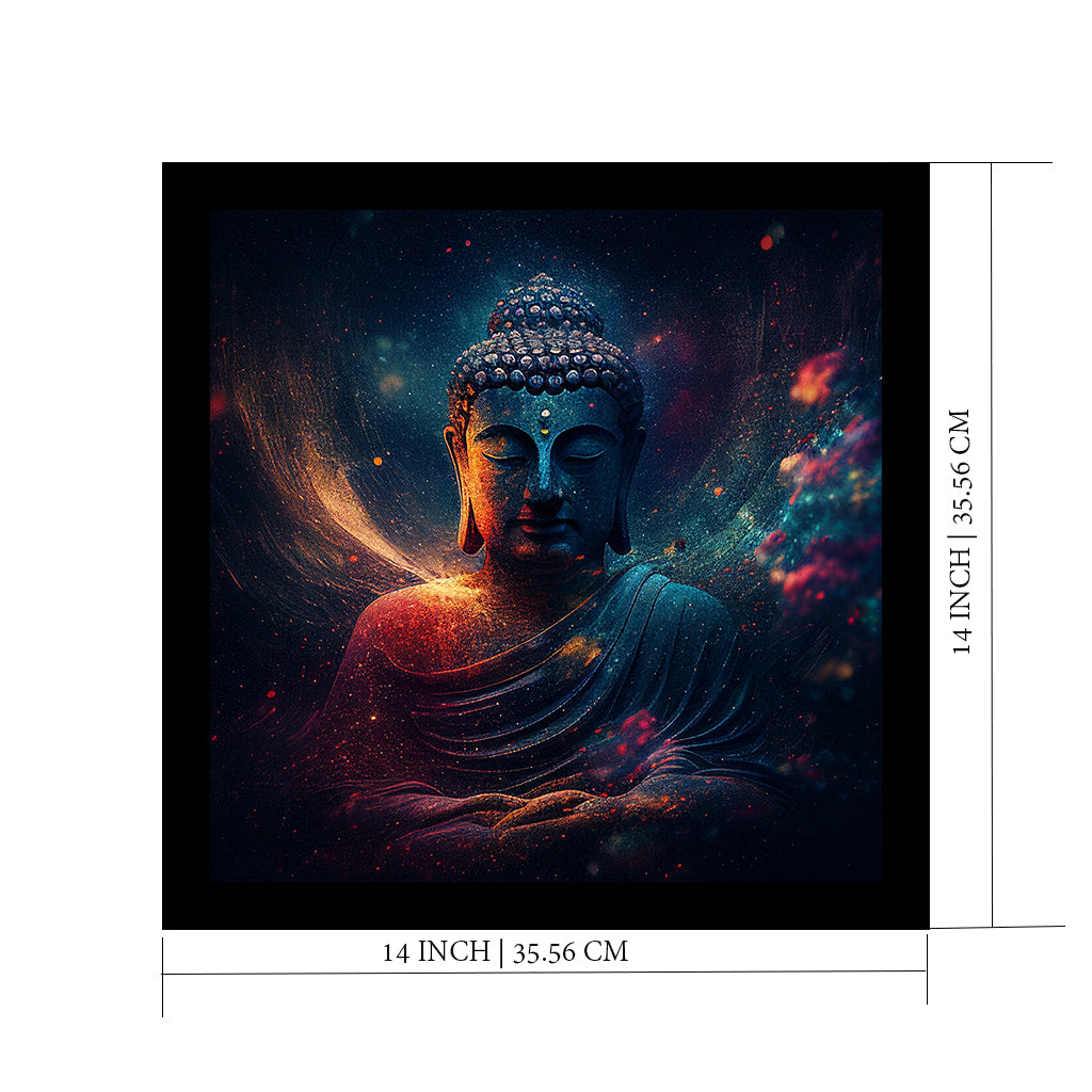 Buddha Art Framed Painting on Wooden Frame | Ready-to-Hang in Perfect Sizes for Home Décor and Gifting