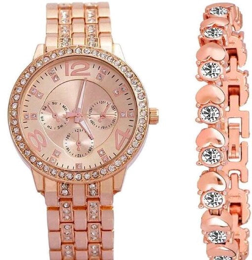 Copper Watch with Matching Bracelet: A Stylish and Versatile Accessory Set