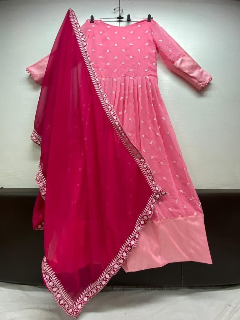 Pink color Long Top Salwar suit for women