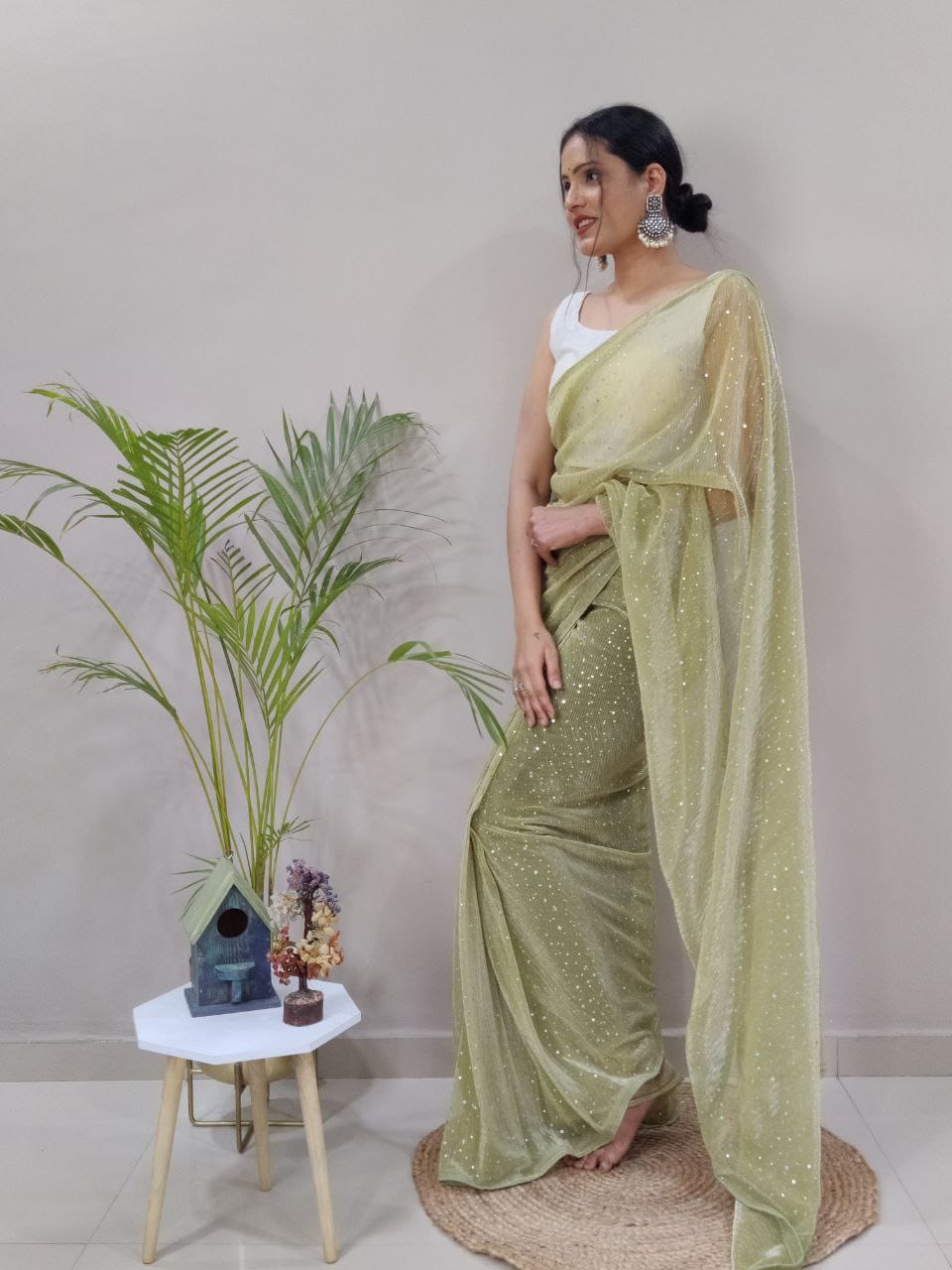 Designer Imported Net Fabric Saree with Blouse