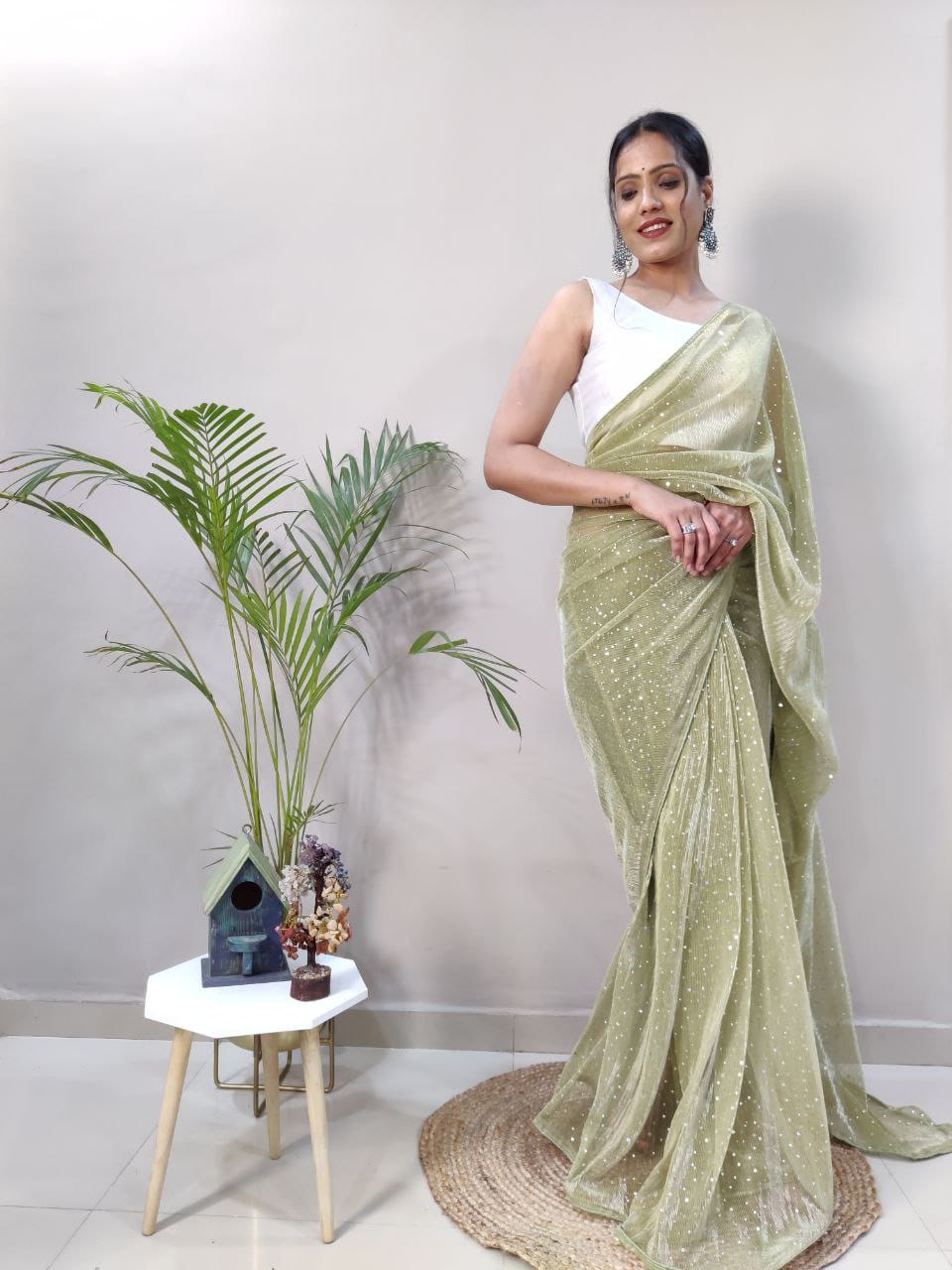 Designer Imported Net Fabric Saree with Blouse