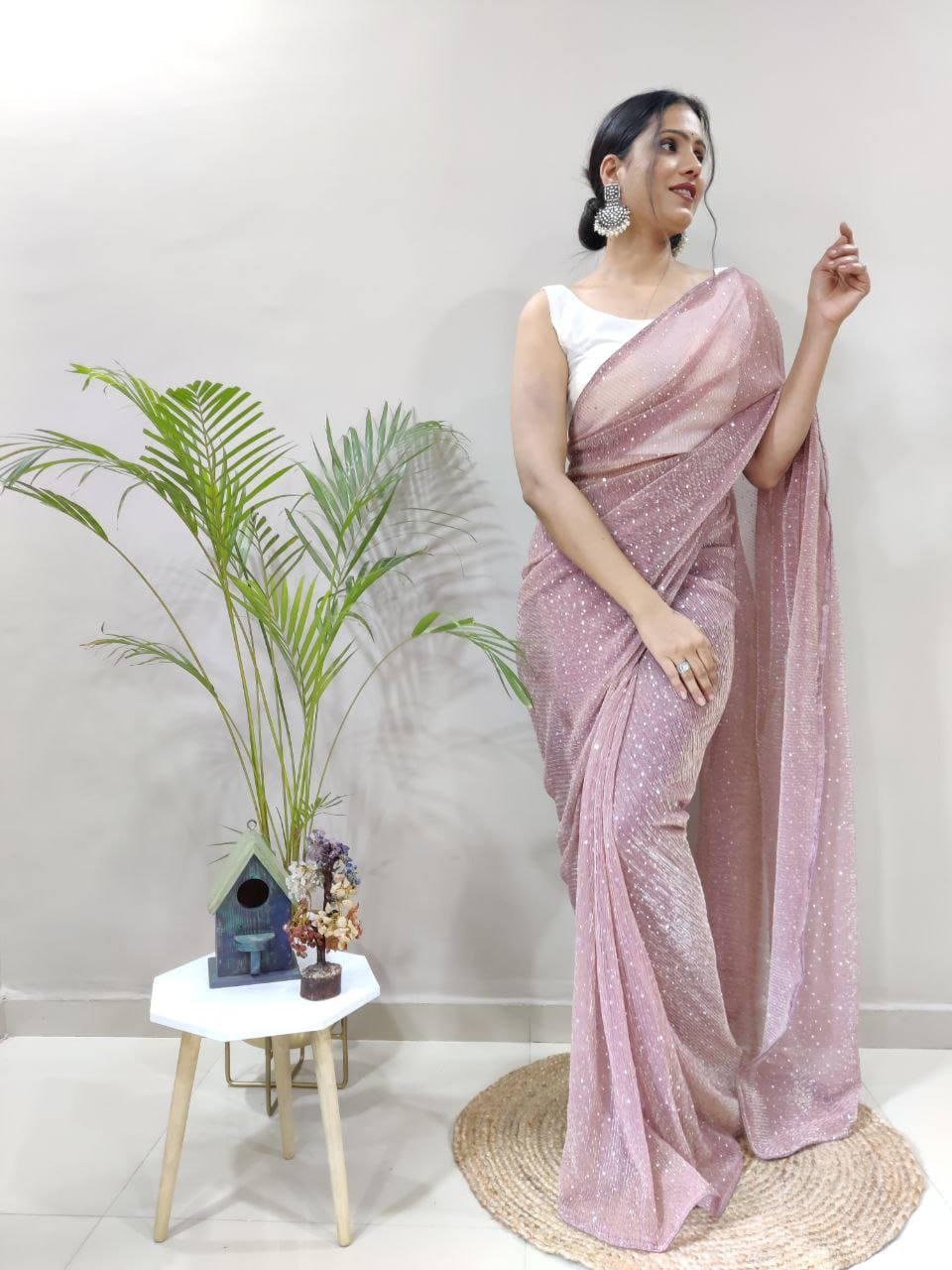 Designer Imported Net Fabric Saree with Blouse